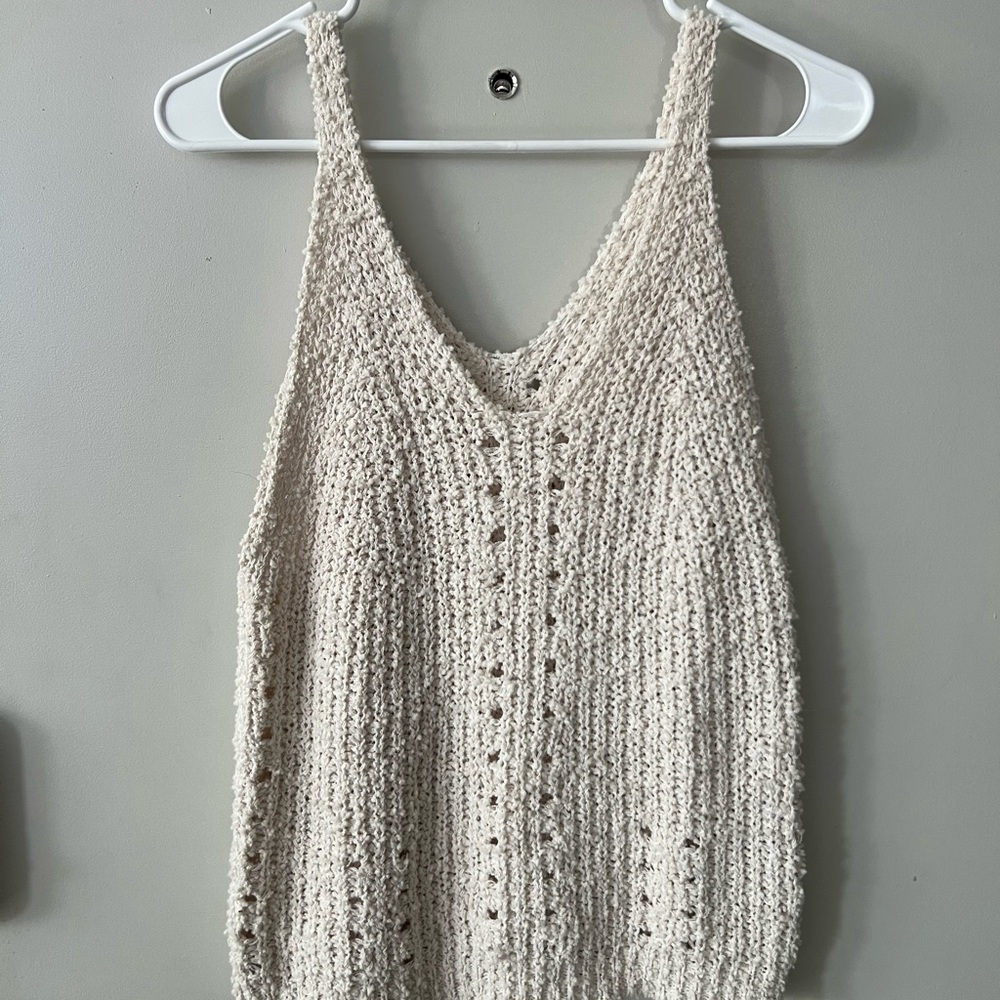Women’s Cream Knit Tank Top